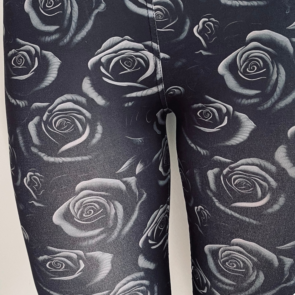 Black Rose Ladies Leggings