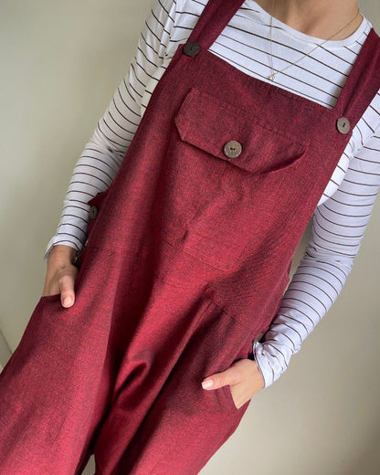 Dungarees - Maroon