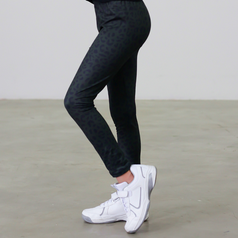 Olive Green Leopard Poppets Leggings