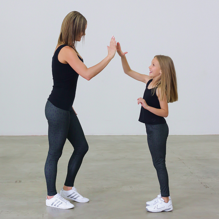 Olive Green Leopard Poppets Leggings